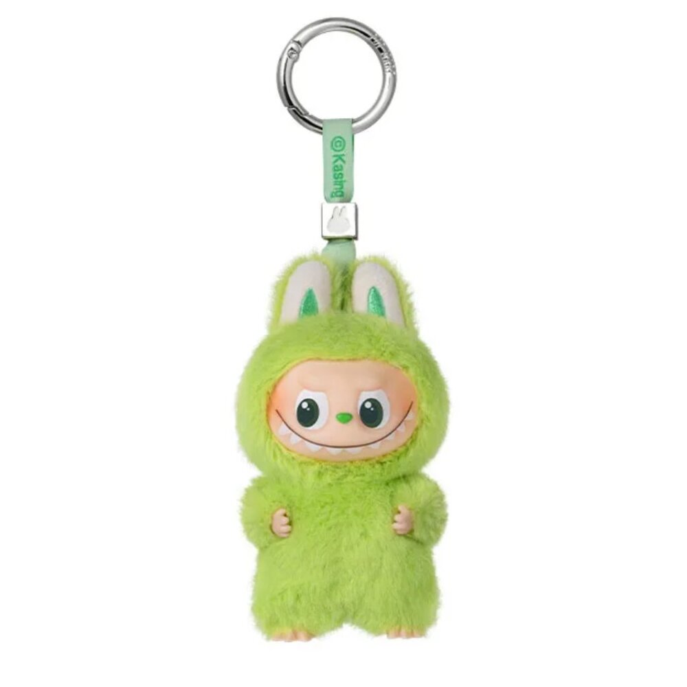 THE MONSTERS mini Labubu Pin for Love Series Vinyl Plush Pendant letter V